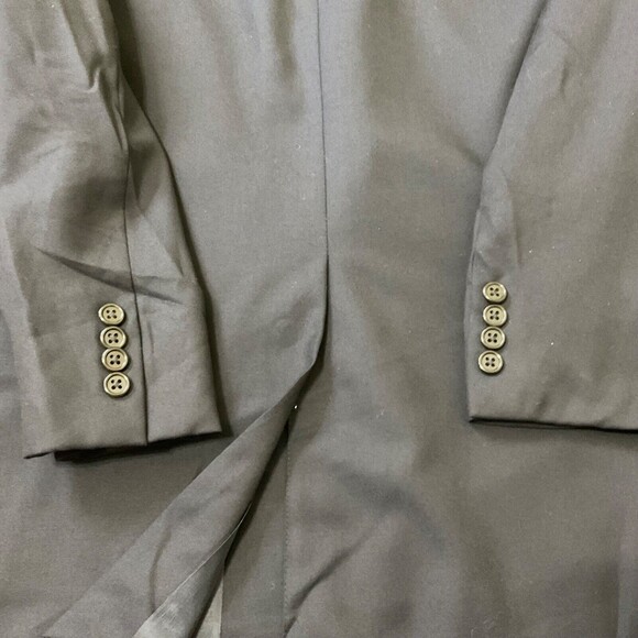 Hickey Freeman 43R Sport Coat Blazer Jacket Black Ing Lora Piana Super 130s - Picture 6 of 15